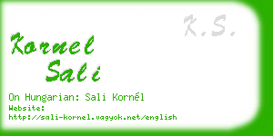 kornel sali business card