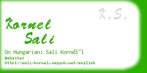 kornel sali business card